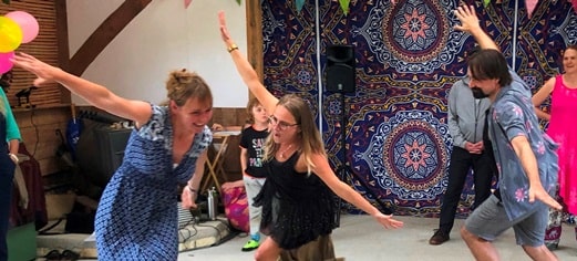 Joyful faces during a Biodanza class