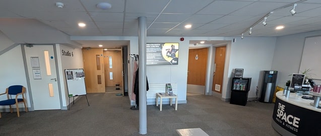 Picture of Studio 6 entrance and Space Gym reception